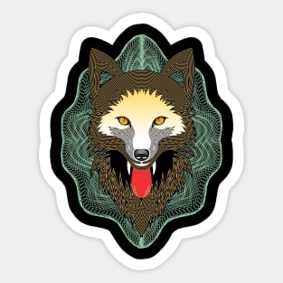 Polygonal wild wolf Sticker